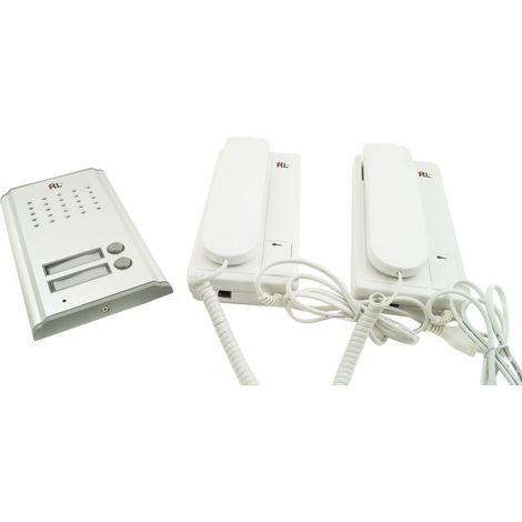 Kit Interphone Duplex Combiné Bouton D'ouverture De Portail 2 Interphones Rl3208aa (1/3)