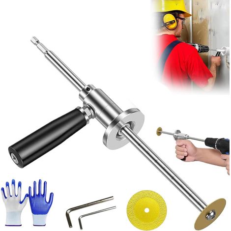 Coupe-tube intérieur pour tuyau en pvc, coupe-tube intérieur avec molette de coupe à grain de diamant et poignée, convient pour 1-1/2 à 8 pouces，Profondeur de coupe réglable