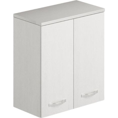 Pensile bagno due ante 71x38x77 colore bianco frassinato (1/3)