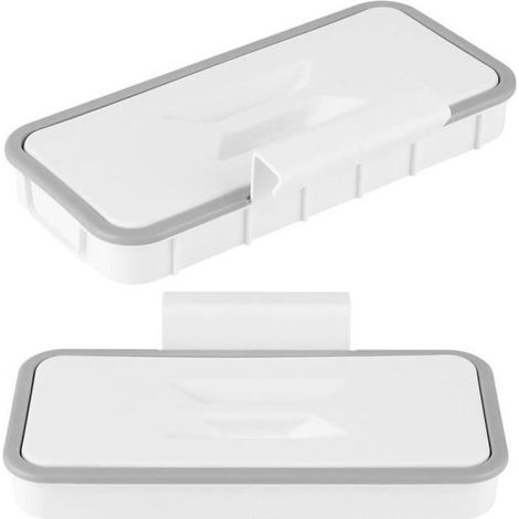 Porte-sac à déchets Support de Sac Poubelle Suspendu Porte-Poubelle avec Couvercle pour Accessoire de Placard de Cuisine (1/4)