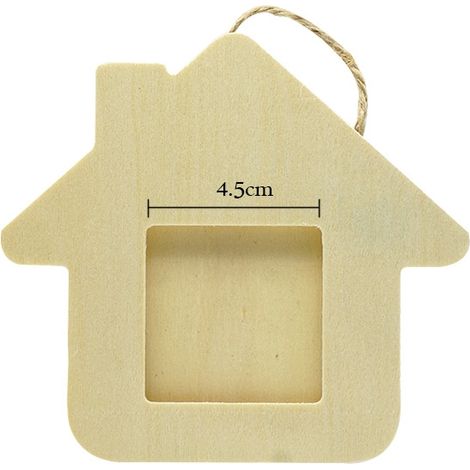 Lot de 10 cadres photo en bois bricolage cadres photo suspendus graffiti mini cadres photo en forme de maison (1/3)