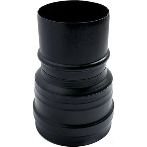 Riduzione D. 100 femmina - 80 maschio ,  smaltato verniciato 600 gradi smaltato 600 gradi stufa pellet tubo nero CE Made in Italy