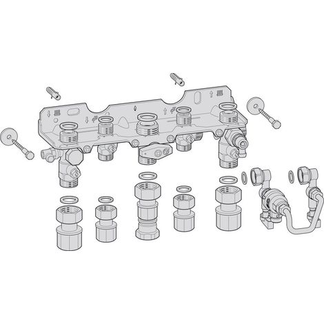 Bosch Piastra di montaggio e collegamento n. 1660 per apparecchi combinati, 7738110553
