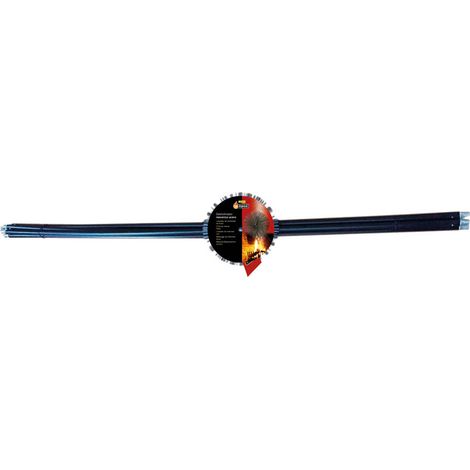 Blumen-Schornsteinfeger-Set aus Stahl, 4 Stäbe 5,6 m + Igel 250 mm