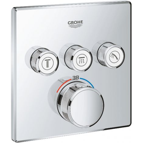 Grohe Grohtherm SmartControl - Grifo empotrado termostático de bañera con 3 válvulas, cromo 29126000 (1/5)