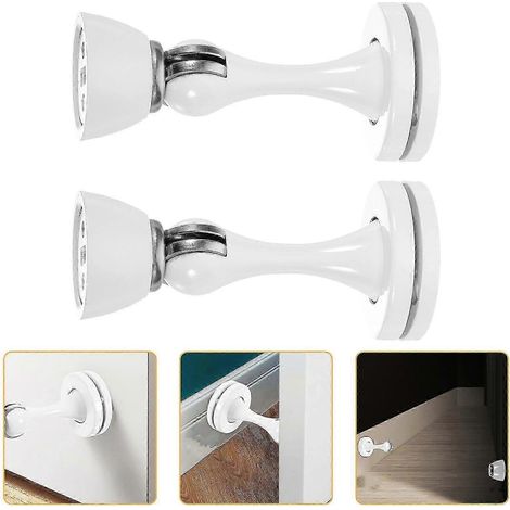 Butée de porte magnétique moderne, protection murale, design simple, convient pour les magasins, 7,50 x 4,50 x 4,50 cm, lot de 2 (1/5)