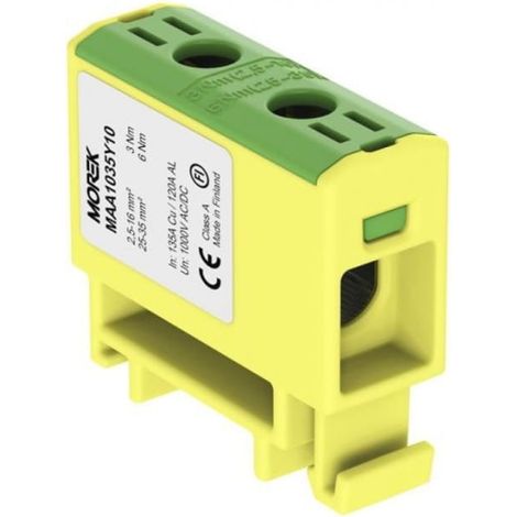 OTL35-Steckverbinder, gelbgrün, 1xAl/Cu, 2,5–35 mm², 1000 V AC / 1500 V DC, Universalanschluss, MAA1035Y10