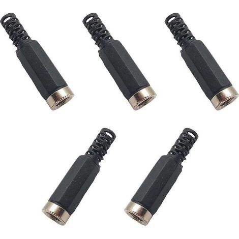 Cinq connecteurs d'alimentation DC5525 soudables, connecteur femelle 5,5 mm x 2,5 mm, adaptés aux adaptateurs de charge pour ordinateurs portables. (1/5)
