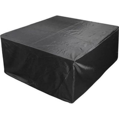 Patio Sofa Cover, Fade Resistant Heavy Duty 210D Oxford Fabric, Outdoor Sectional Furniture Cover, Waterproof, Windproof, & Anti-UV Cover - Black