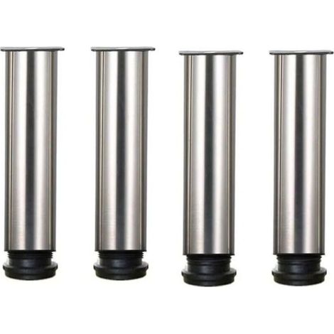 Set mit 4 verstellbaren 25 cm Edelstahl-Möbelbeinen (Güteklasse 304) (1/4)