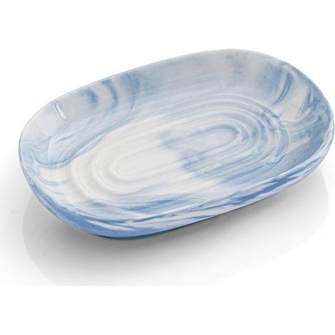 Exquisite, handgefertigte Seifenschale aus Keramik, dekorativ, mit einzigartiger Marmorstruktur. (1/5)