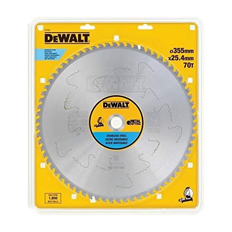 DeWALT - Lama da sega per acciaio inox 355x25,4 mm, 70 denti DT1921 (1/2)