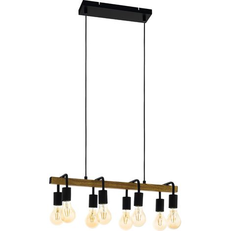 Suspension luminaire Erribera, plafonnier suspendu vintage à 8 lampes (1/5)
