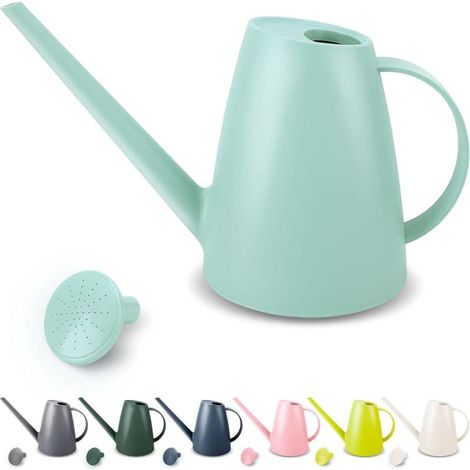Gießkanne für Zimmerpflanzen, kleine Gießkanne für Zimmerpflanzen, Gartenblumen, Gießkanne mit langem Ausguss für die Bewässerung von Gartenpflanzen, 1,8 l 60 oz 1/2 Gallone (Blaugrün)