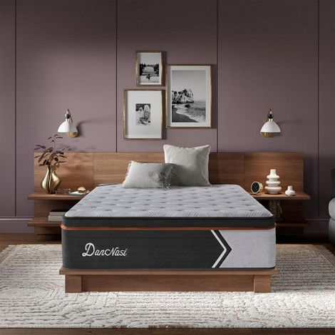 Matelas 90x200 cm Luxe, Épaisseur 26 cm, Fermeté Moyenne, Hybride Mousse & Ressorts Ensachés, Blue Latex, Hypoallergénique (1/5)