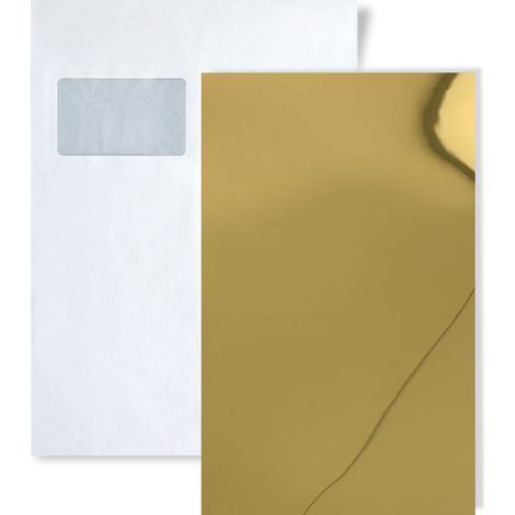 1 ÉCHANTILLON S-27823 WallFace OCEAN Gold STRUCTURE Collection  ÉCHANTILLON Panneau mural au format A5 (1/2)