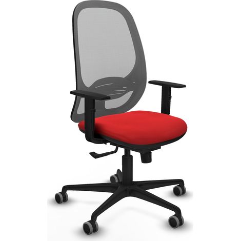 Sedia da ufficio piqueras y crespo Cilanco rosso pelle sintetica rete (1/2)