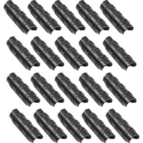 Lot de 20 colliers de serrage en plastique de 19 mm pour cadre de serre, tube de tuyau en ABS, clips de tube de construction de jardin en plastique, pinces de tuyau fixes pour fournitures de plantes,O (1/5)