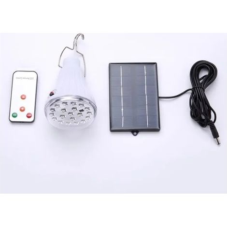 Ampoule LED Solaire Portable Lampe Lantern avec Panneau Solaire pour Randonne et Camping Intrieur et Extrieur YYV (1/4)
