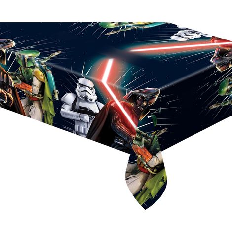 Nappe métallisée Star Wars Jedi pour anniversaire 120x180cm (1/3)