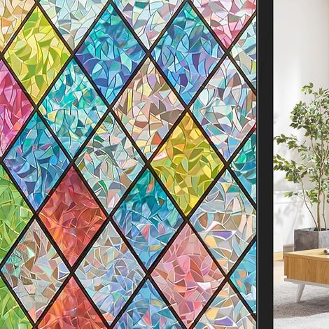 Film de protection solaire pour vitres, film décoratif pour vitrage, application statique, 40×200 cm (1/5)