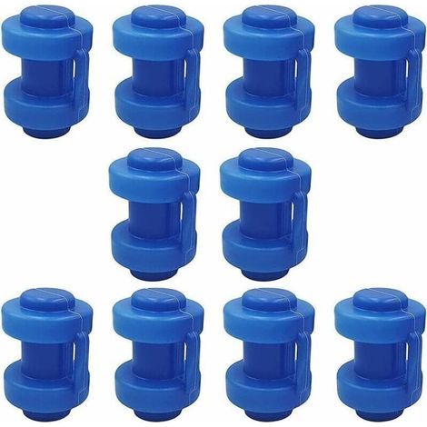 Capuchons Poteau Trampoline, 10 Pièces Trampoline Embout, Capuchons Pôle Trampoline, Capuchon D'Trampoline, pour Embout Poteau à Crochet Filet Filet de Sécurité Pièce de Rechange(Bleu) (1/5)