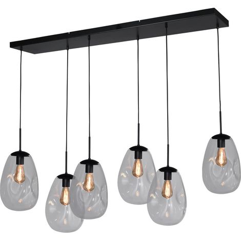 Lampe suspendue Lava 6x verre transparent Ø 22,5 cm - 2761-05-130-25-60060 (1/3)