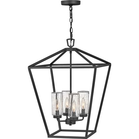 Elstead Hinkley Alford Lampada da soffitto a sospensione da esterno Museum nera, IP44 (1/5)
