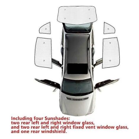 Zubehör für Peugeot 3008 2022 P84: Komplette Sonnenschutzblenden für die Windschutzscheibe und die Heckscheibe (kompatibel mit den Modelljahren 2016-2021). (1/5)