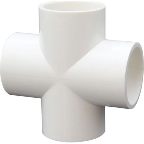 Raccord plat 4 voies pour tuyau d'alimentation en eau en PVC - 20mm, 10pcs (1/3)