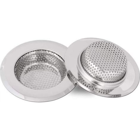 [JAMAIS UTILISÉ] 2 Pcs Filtre évier Cuisine, Filtre à évier en acier inoxydable, grille evier (Large) (1/4)