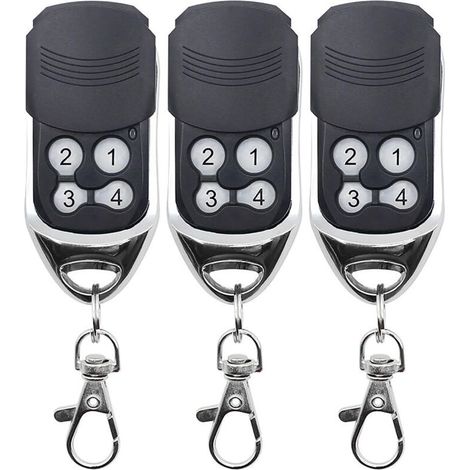 433MHz Telecommande Universelle Portail,Telecommande Camé Porte de Garage de Remplacement, Super Copie, Code Fixe, Code Roulant, Applicable à Télécommande DOORHAN MOTORLIN,3pcs
