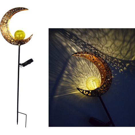 Lampe Solaire De Jardin - En Fer Forgé - Pour Cour, Patio Et Extérieur - 6 à 12 Heures D'autonomie - Lot De 1 (1/5)