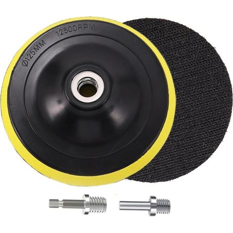 2 Pièces Plateau de Ponçage, Disques Abrasifs pour agrippante pour Outil Rotatif Ponçage Polissage - 125MM, M10 (1/5)