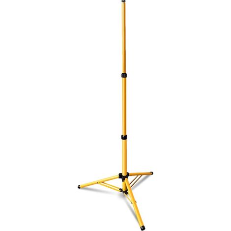Trépied Télescopique - 1 Unité - Acier Jaune - Hauteur Réglable 1,60m - Chantier Et Atelier - Support Projecteur LED (1/5)