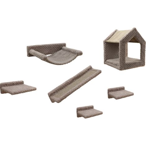 Kerbl Kletterwand Monte Baldo (Last max 10kg, 6-teilig platzsparend) taupe 80920