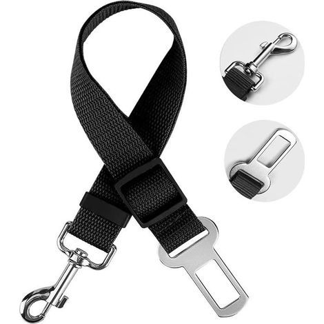 Dog Car Seat Belt, Universal Dog Harness, Durable Tear-Resistant Adjustable Safety Belt 50-90cm for All Dogs (1/5)