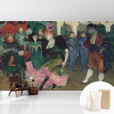 Papier peint intissé décoratif pour salon chambre et cuisine Facile à poser avec colle Danse de bal 416x254 cm (1/5)