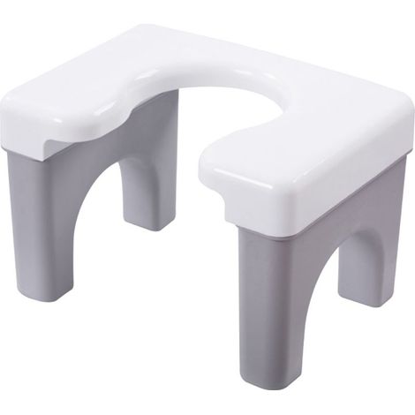 Tabouret de Toilette Portable Antidérapant pour Adultes - Chaise Commode Multifonctionnelle Hygénique Gris Foncé (1/5)