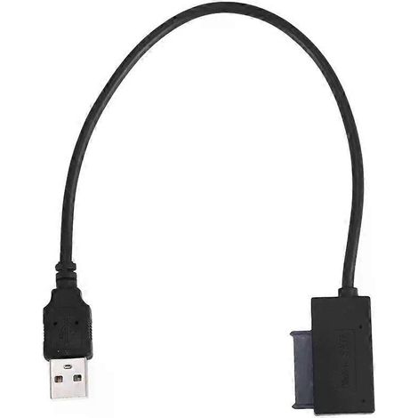 AU67-USB-Adapter PC 6P+7P CD/DVD-ROM SATA zu USB 2.0 Konverter Slimline SATA 13-Pin Laufwerkskabel für PC Laptop Notebook-JXLGV (1/4)