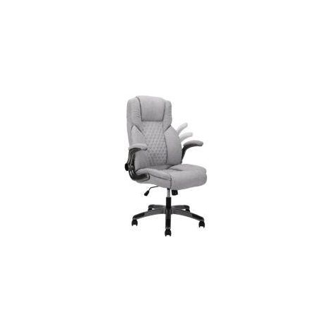 Chaise de bureau ergonomique, dossier et accoudoirs réglables, capacité 180 kg, gris (1/5)