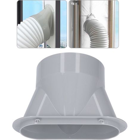 Raccord de tuyau d'évacuation pour climatiseur portable de 5 pouces, pièce de climatisation, adaptateur de fenêtre compatible avec les filetages CW et CCW (1/5)