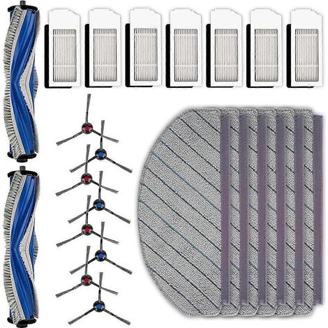 Pour N20 Plus/N20 aspirateur robot brosse rouleau brosses latérales filtres HEPA patins de lavage ensemble (1/5)