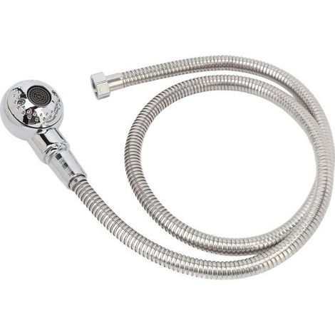 Kit de robinet de bol de shampoing, mitigeur en alliage de Zinc chromé avec tuyau de 120cm et pulvérisateur pour évier de lit de (1/4)