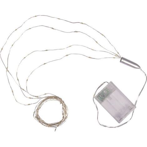 Guirlande lumineuse micro-LED - RAYHER - 4 brins - minuterie 6/18 h - Blanc chaud (1/3)