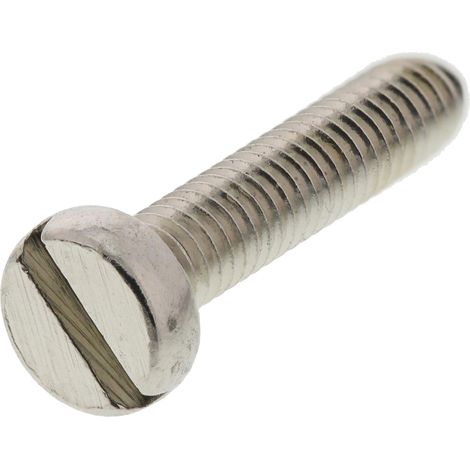 Vis à métaux RS PRO M2.5 à tête Cylindrique fendue en Laiton, 12mm ( Prix pour Sachet de 100 ) (1/2)