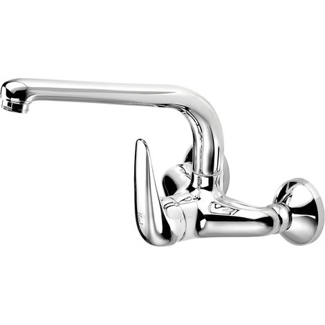galindo alfa 8148000 grifo de cocina de pared caño fundido (1/2)
