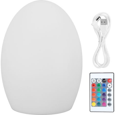 Lampe LED rechargeable USB 16 couleurs télécommande étanche extérieur veilleuse 14x19cm (1/5)