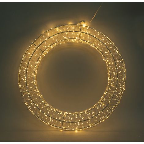 Leuchtende Krone 50 cm, 720 warmweiße LEDs
