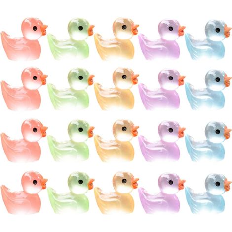 Stück Kleiner Enten Figuren aus Kunstharz mit Leuchtendem (1/5)